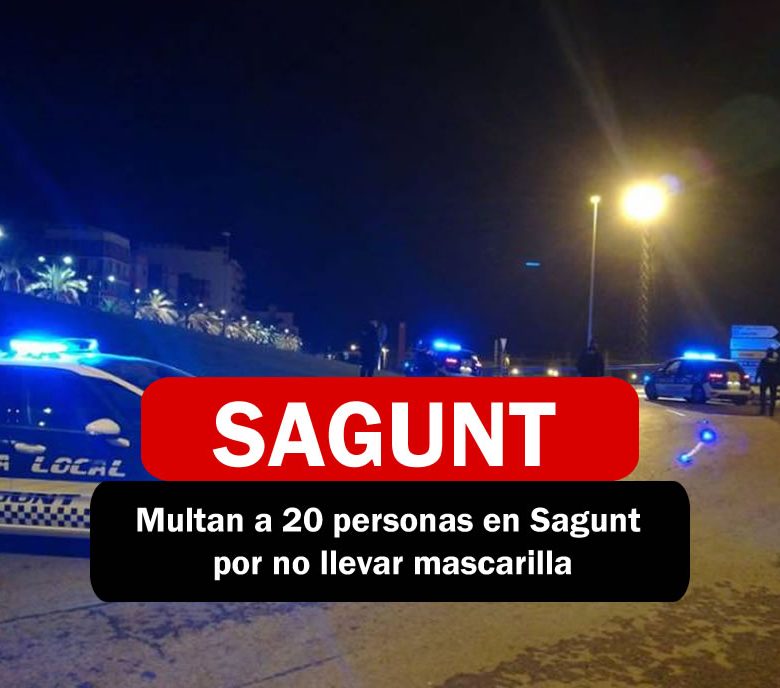 Policia multa a 20 personas en Sagunt