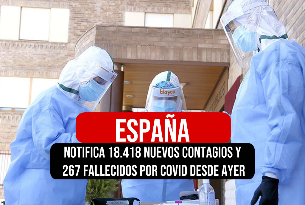 España notifica 18.418 nuevos contagios