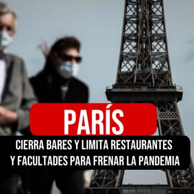 París cierra bares por Coronavirus